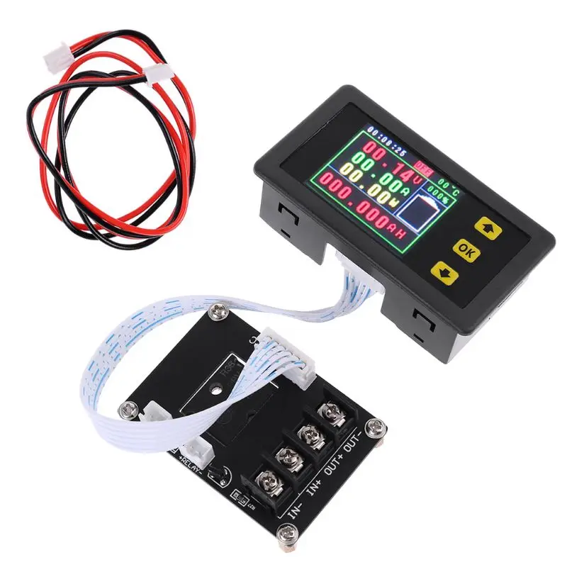 

VA75010S Voltmeter Ammeter Coulomb Power Capacity Meter Battery Tester Monitor