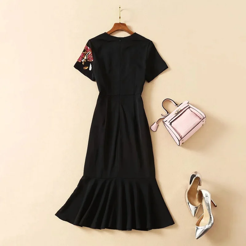 

Sequined Dress 2020 Autumn Winter Party Evening Vestidos Women O-Neck Lux Flower Patterns Midi Party Sexy Mermaid Dress Festival