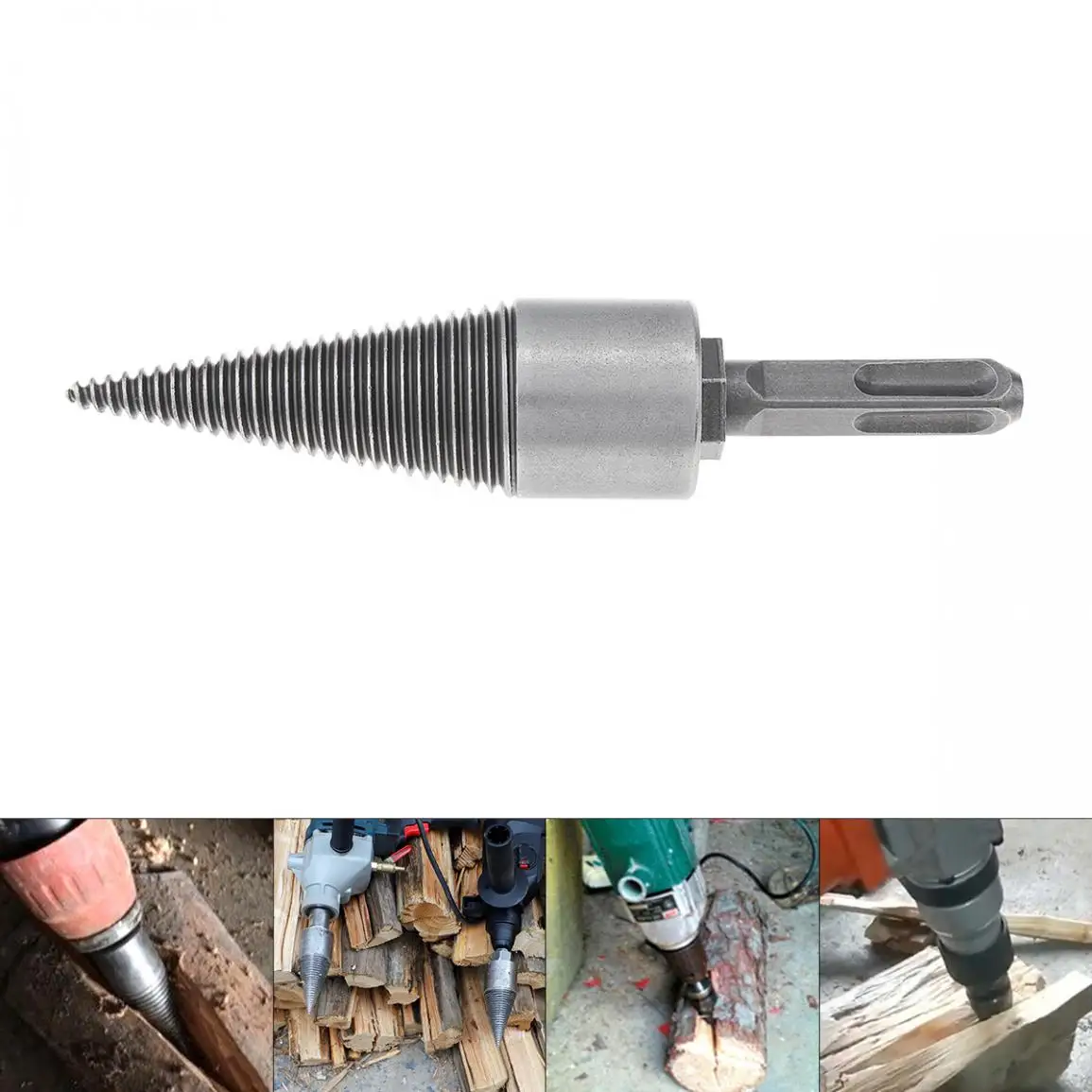 

32MM Steel Speedy Screw Cones Drill Bit with Square Handle for Soft Hard Firewood