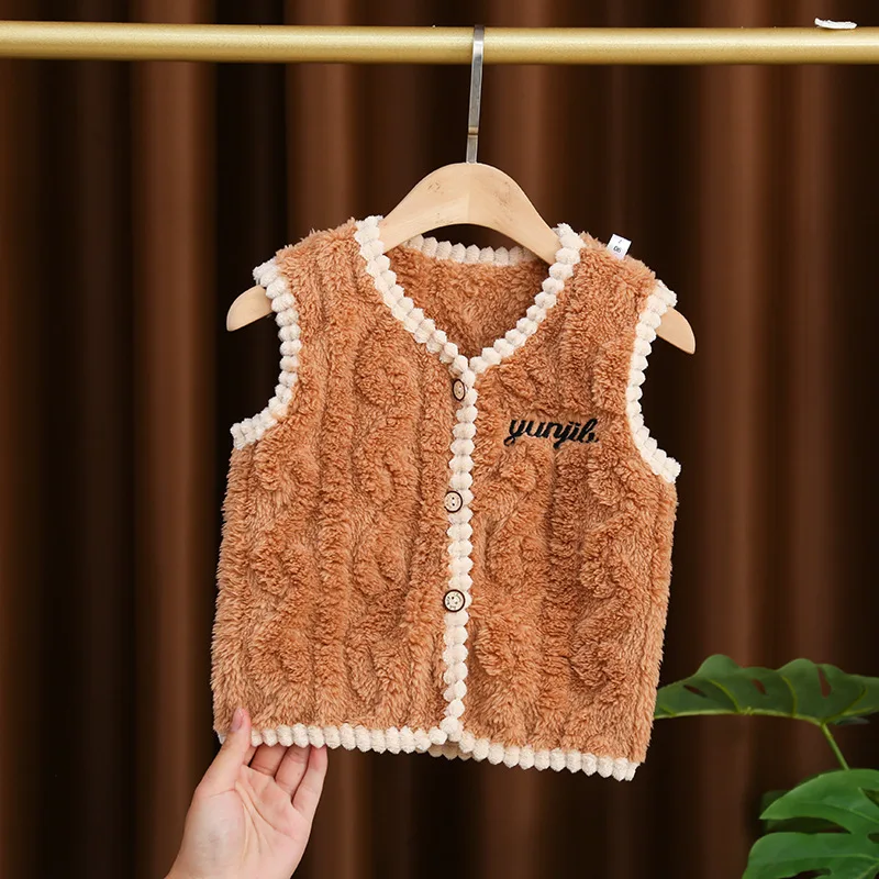 Фланелевый жилет для новорожденных девочек плотное теплое нижнее белье