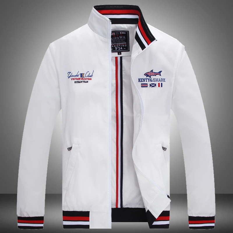 

New Men's Fashion Clothes Autumn Zipper Sportswear Bomber Jacket Men Long Sleeve Coat Shark Brand Casual Streetwear Windbreaker