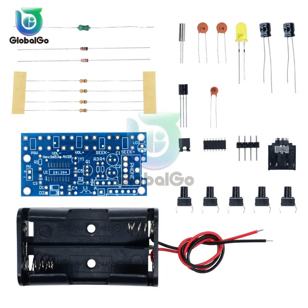 FM беспроводной стерео радиоприемник Модуль PCB DIY электронные наборы 76 МГц-108 МГц DC