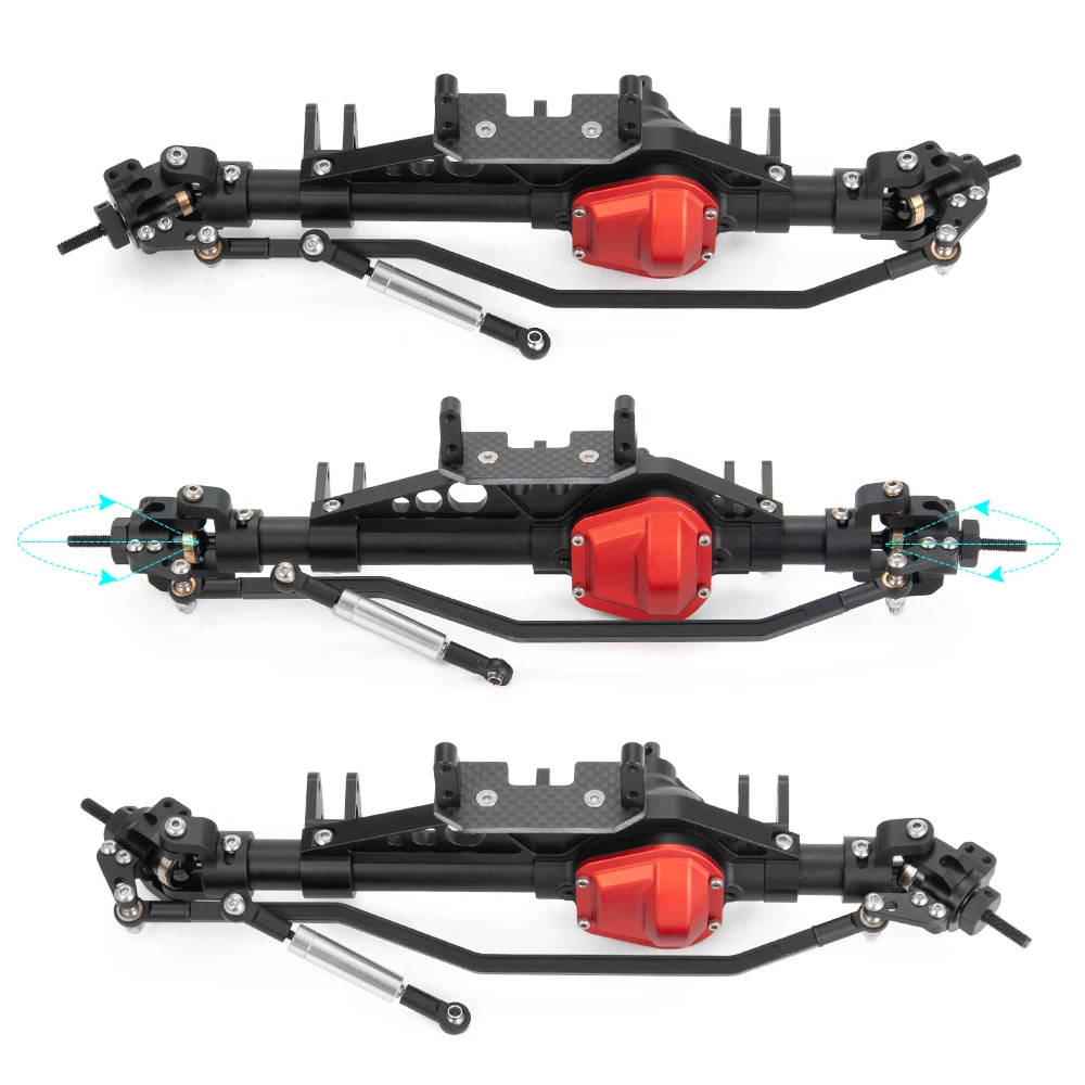 

YEAHRUN Alloy Front Axle Assembly Parts Upgraded For 1/10 RC Cars AXIAL Wraith Rock Crawler Complete 90018 90048 90053