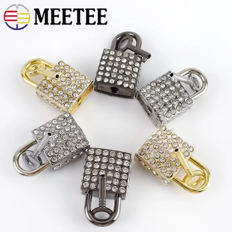Meetee 2/5/10 шт. 23*36 мм металлические стразы квадратная застежка пряжка сделай сам