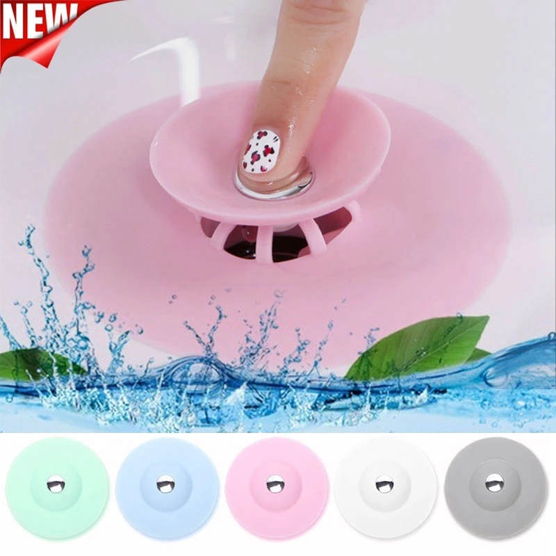 

Kitchen Rubber Bath Tub Sink Floor Drain Plug Kitchen Laundry Water Stopper Tool Laundry Bathroom Bathtub Drain Press