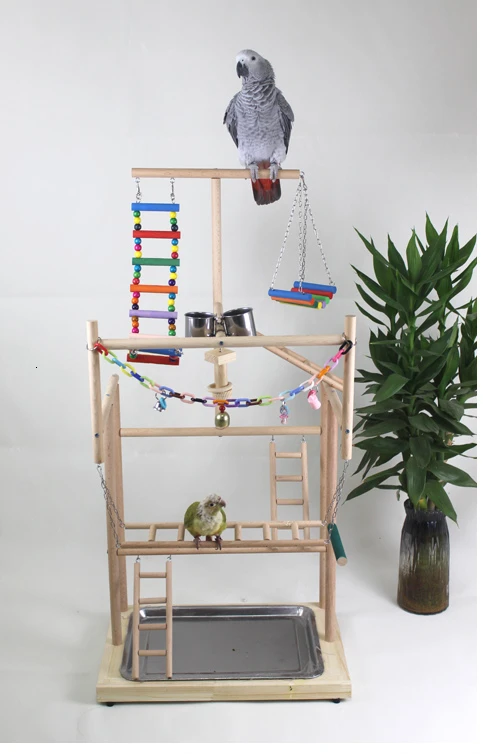96*33*48 см Дерево попугай площадка птица Играть Стенд жердочка для птицы с качели