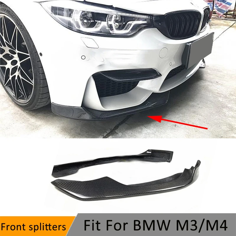 Реальные углеродного волокна автомобилей спереди Canards губ передний бампер