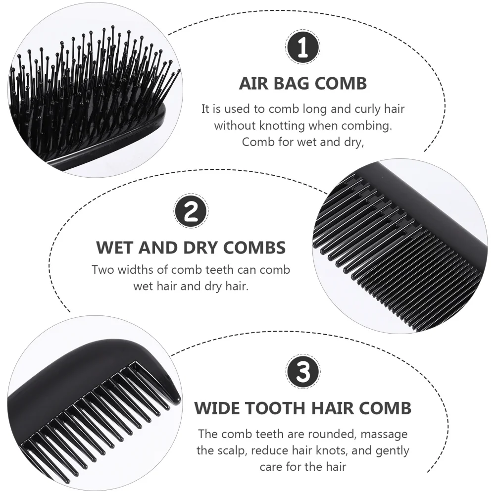 

3Pcs Hair Styling Combs Barber Combs Combs Portable Hair Combs