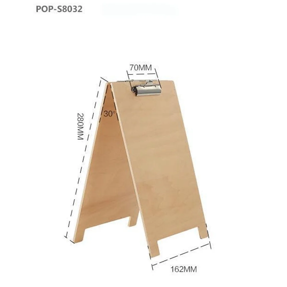 Restaurant Wooden Menu List Price Tag Sign Holder A5 Double Side Display Rack Clip | Дом и сад