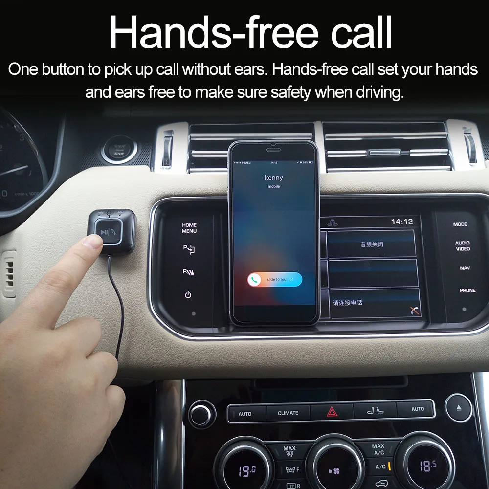 ZF-850 Bluetooth приемник автомобильный AUX аудио домашний стерео адаптер Громкая связь NFC