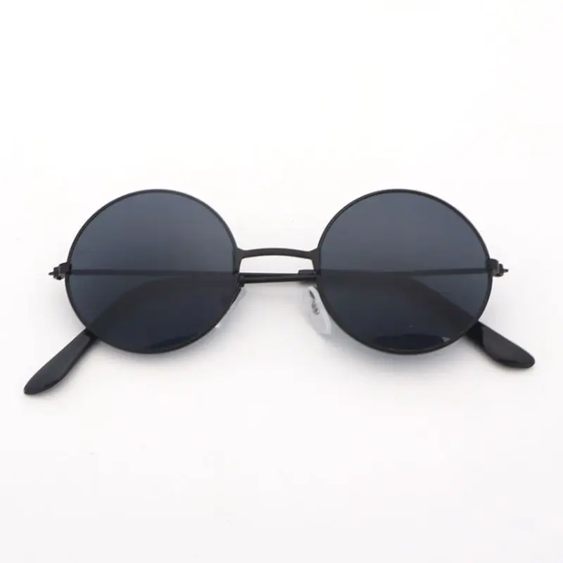 Модные круглые металлические детские солнцезащитные очки 2021 для мальчиков и