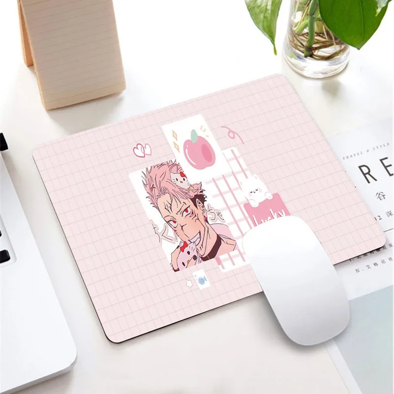 

Anime Jujutsu Kaisen Mousepad Gaming Cute Pink Girly Mouse Pad Gamer Mat Computer Desk Pad Mouse Keyboard Play 220X180MM Mats