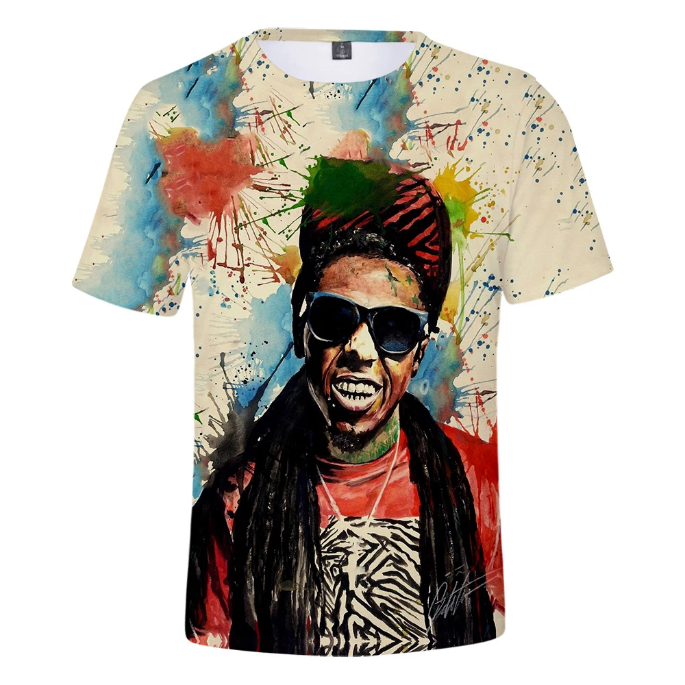 Футболка Lil Wayne 3D футболка для мужчин и женщин с короткими рукавами мальчиков