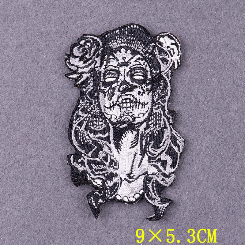 Нашивка для утюга готические нашивки одежды сделай сам на одежду панк Череп