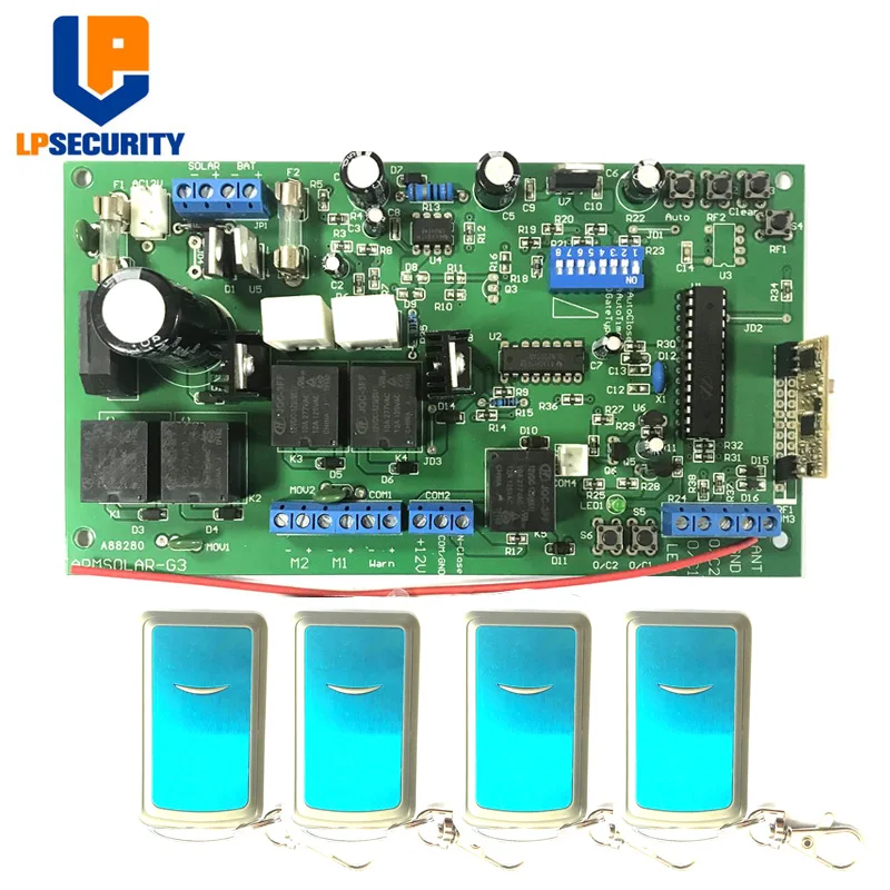12v electronic card motherboard circuit board for dual wing automatic swing gate opener motor 12vdc free global shipping