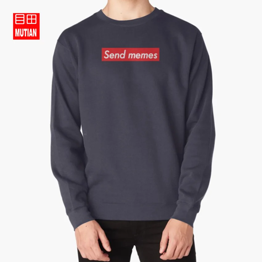Отправить Memes толстовки свитшоты отправить memes 9gag 9 gag reddit dank - Цвет: navy-sweatshirt