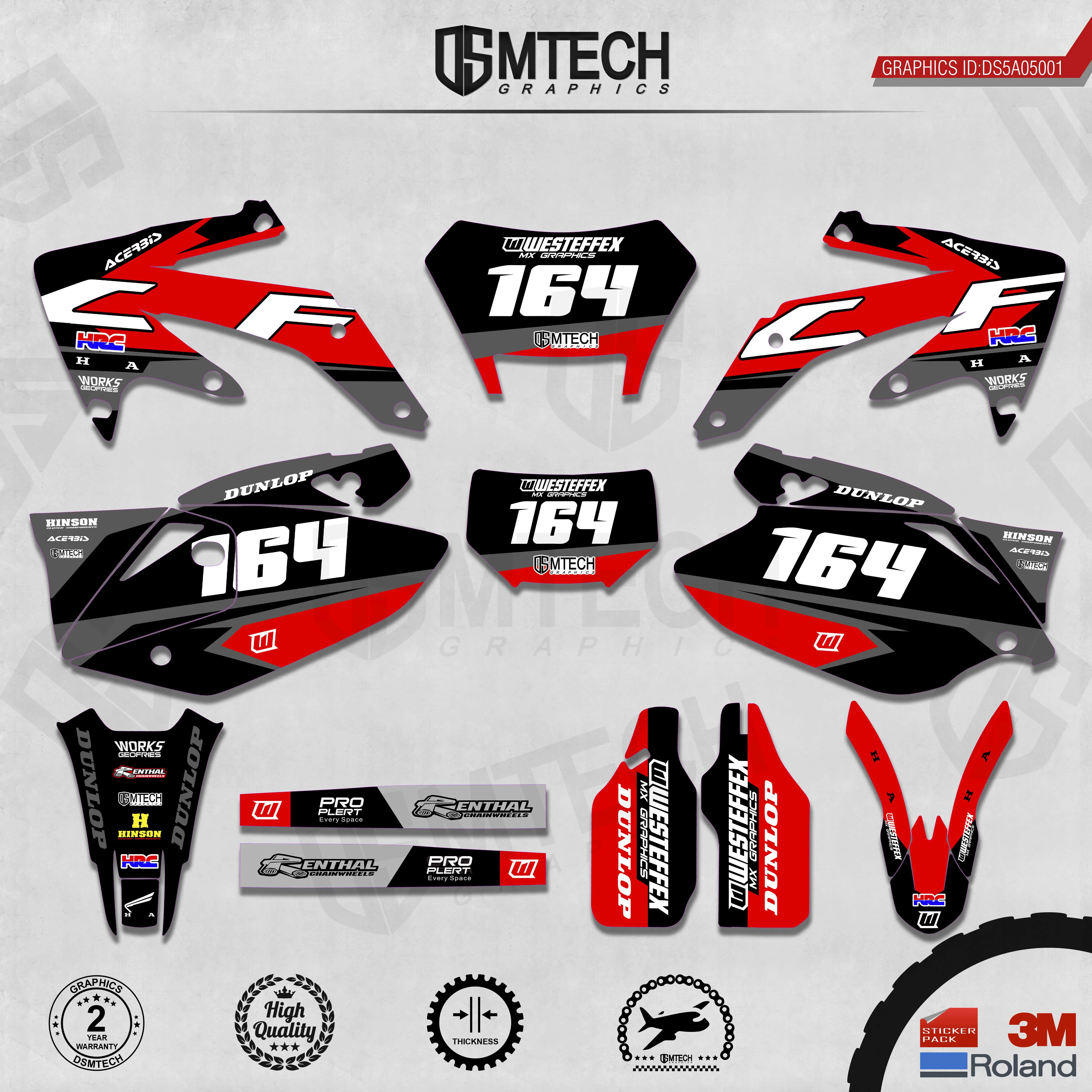 DSMTECH Customized Team Graphics Backgrounds Decals 3M Custom Stickers For 2005-2007 2008-2010 2011-2013 2014-2018 CRF450X 001