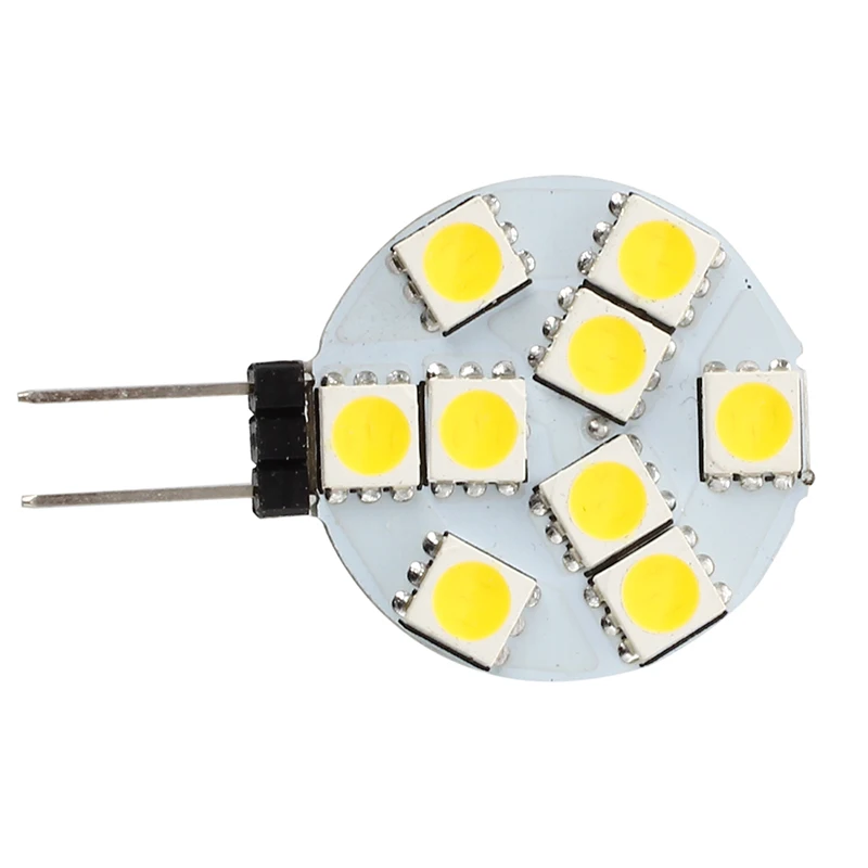 10 шт. G4 DC 12V 9 5050 SMD Светодиодный точечный светильник лампа теплый белый для RV лодки