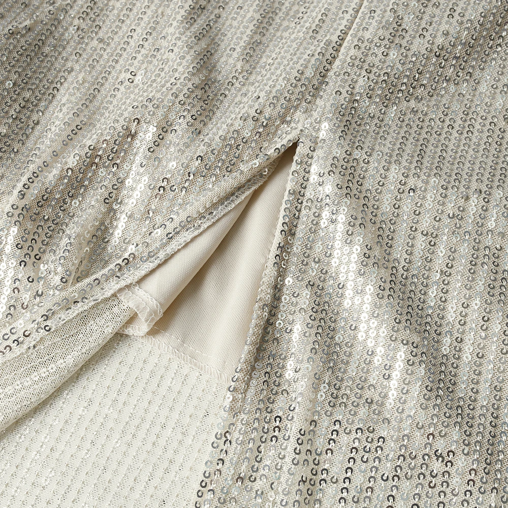 

MD Split Long Dresses For Women Sequin Long Sleeve Shiny Dress 2021 New African Bodycon Sexy Evening Gowns Ankara Dashiki Robe