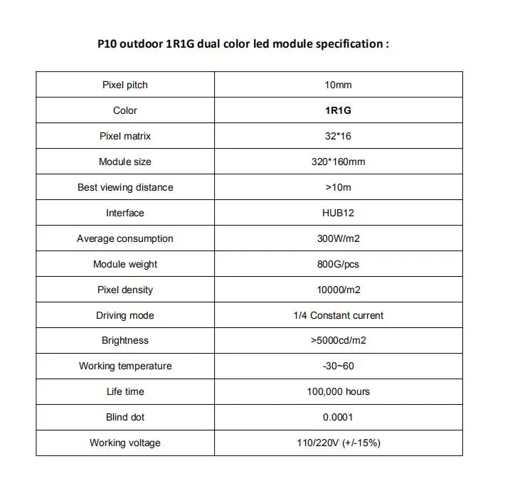 P10 наружная Водонепроницаемая DIP 546 Одиночная 346 двухцветная 32x16 пикселей