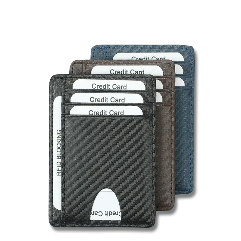 KEEBREAK Анти RFID для мужчин кожаный бумажник держатель карт мужской тонкий бумажники