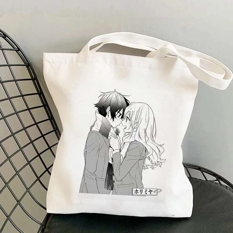 

Shopper Hori san to Miyamura kun Printed Kawaii Bag Harajuku women Shopping Bag Canvas Shopper girl handbag Shoulder Lady Bag