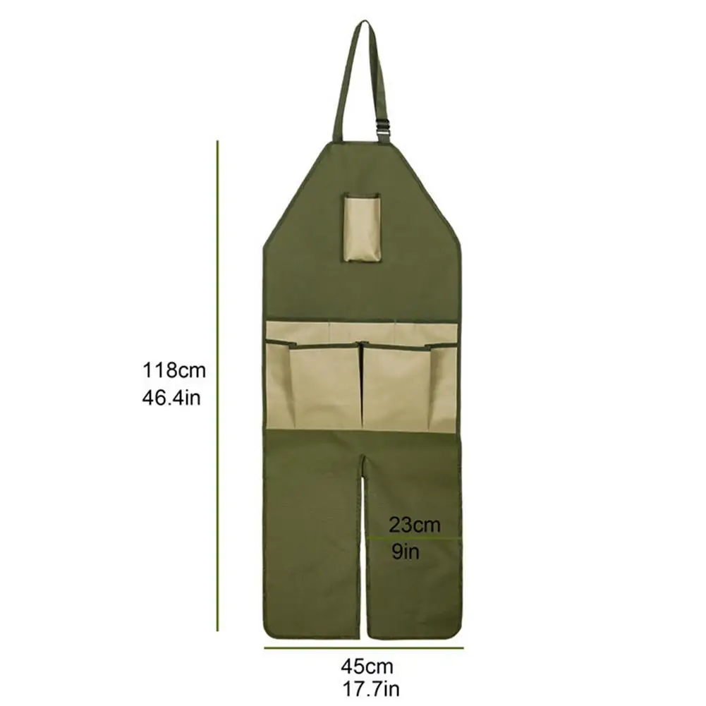 

Woodworking Apron With Tool Pockets Buckles Work Aprons Durable Heavy Duty Unisex Canvas Woodworking Apron With Tool Pockets