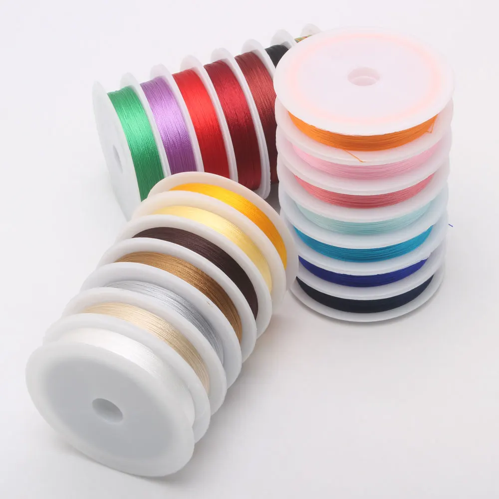 1roll/lot 0.3/0.5/0.7/1.0MM Mixed multicolor options Nylon Thread line/wire/rope choker earrings Bracelet necklace jewelry makin