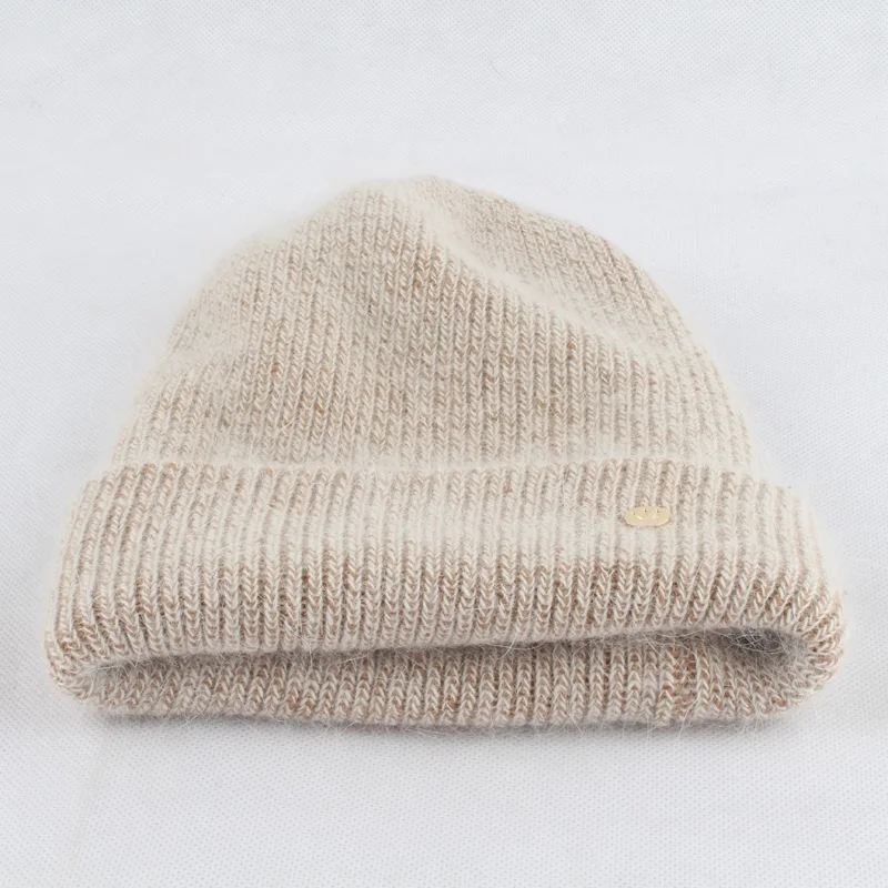 Зимние теплые шерстяные шапки для женщин вязаные из кроличьего меха Женские