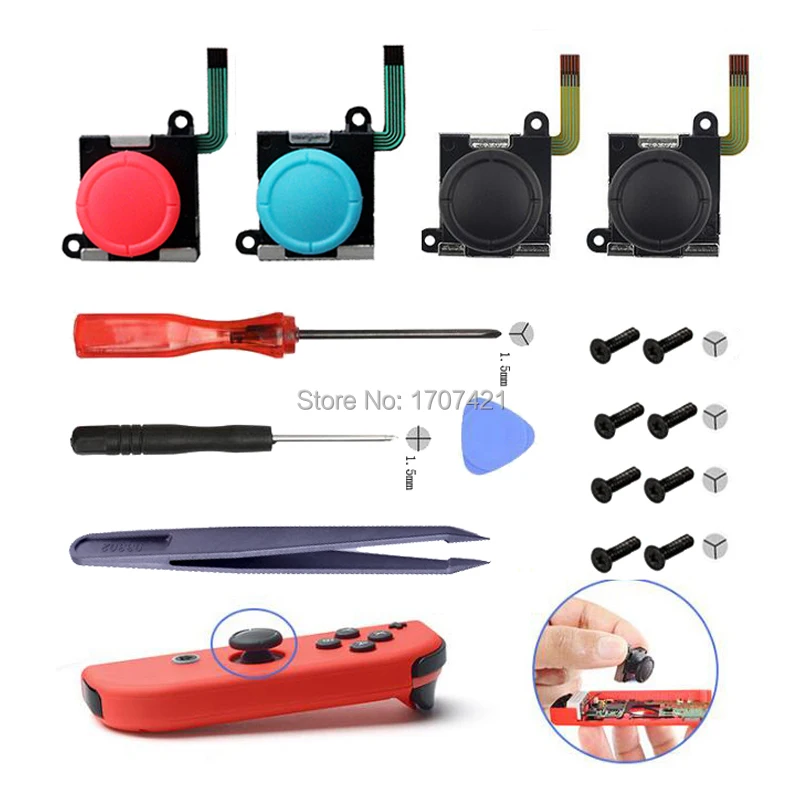 3D Аналоговый джойстик для пальца, сменные сенсоры для nintendo Switch Joy Con, аксессуары для ремонта регулятора игр для NX Joycon