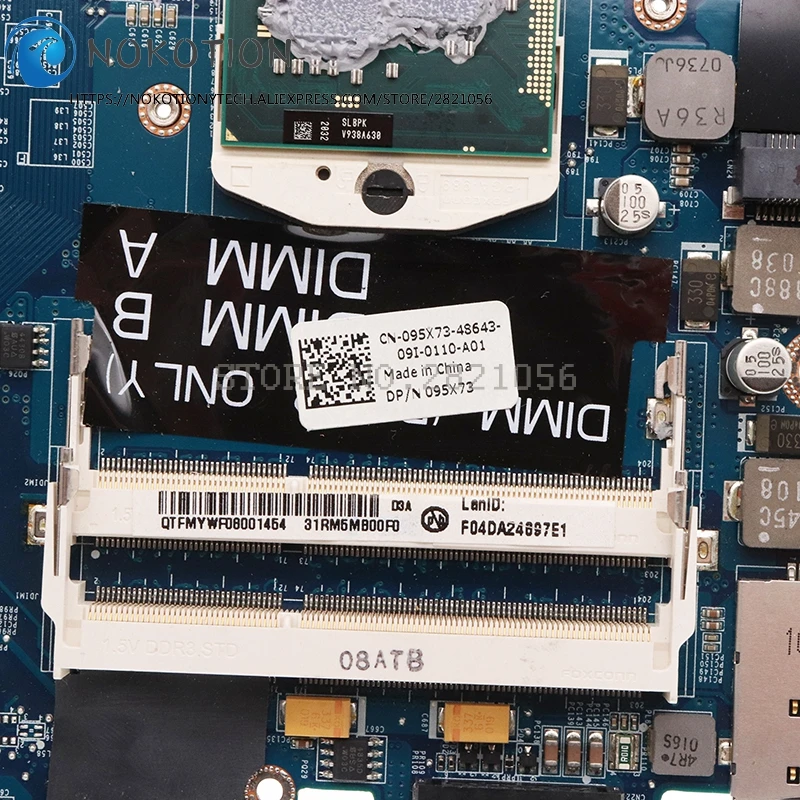 NOKOTION для DELL XPS 16 1645 1647 материнская плата ноутбука CN-095X73 095X73 95X73 DARM5CMB8D1 ПРБ Y509R PM55