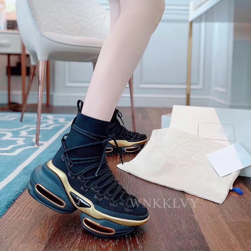 

Spring Autumn New lace -up Old Daddy Shoes Comfortable Breathable Thick Bottom Sneakers Women Solid Color Flat Casual Shoes2021