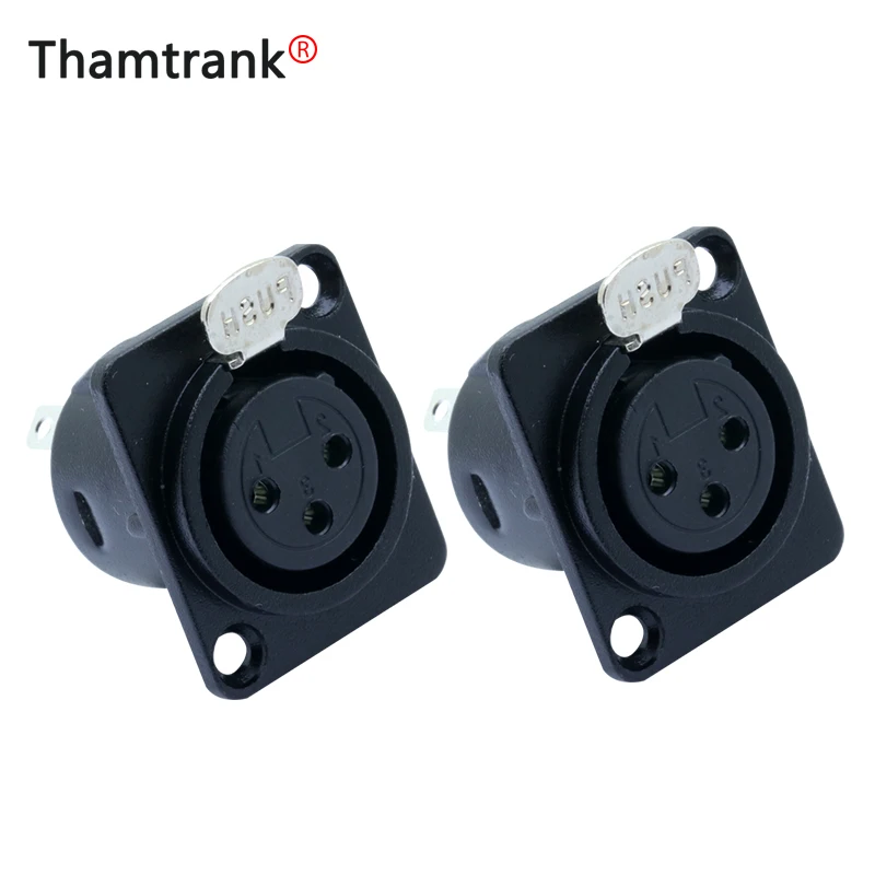 10 шт. 3 контакта xlr гнездовой разъем крепление панели металлический корпус +