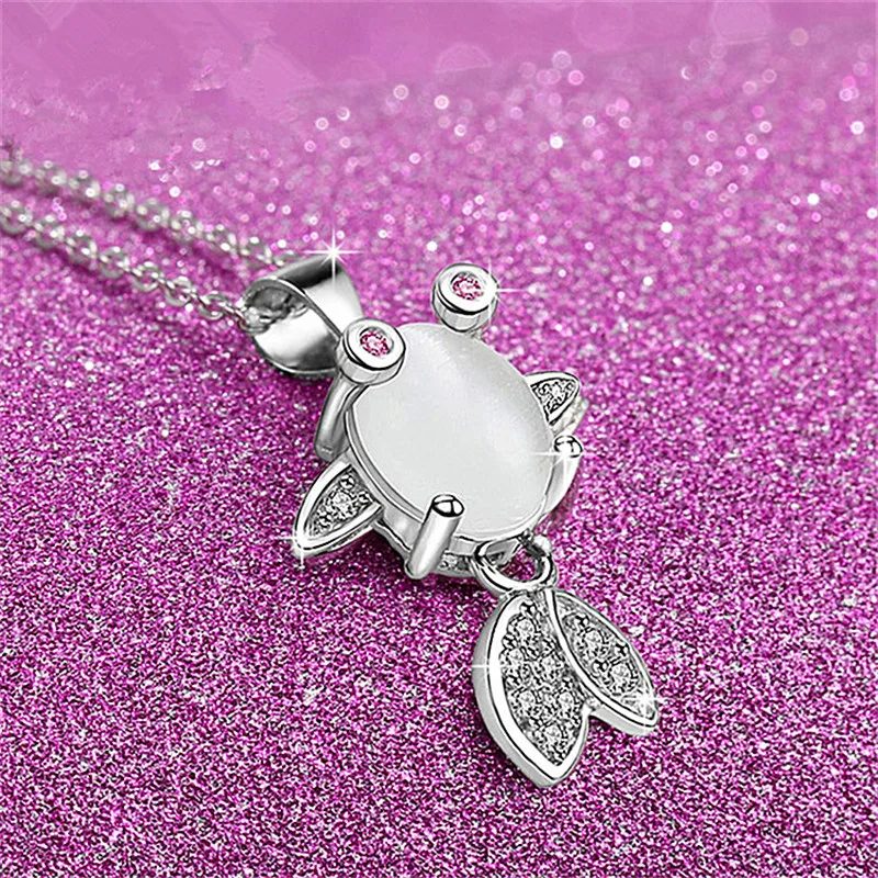 

Cute Crystal Fish Pendant Necklace Female Princess Choker Accessories Trendy 925 Sterling Silver Necklace Women Jewelry Lady