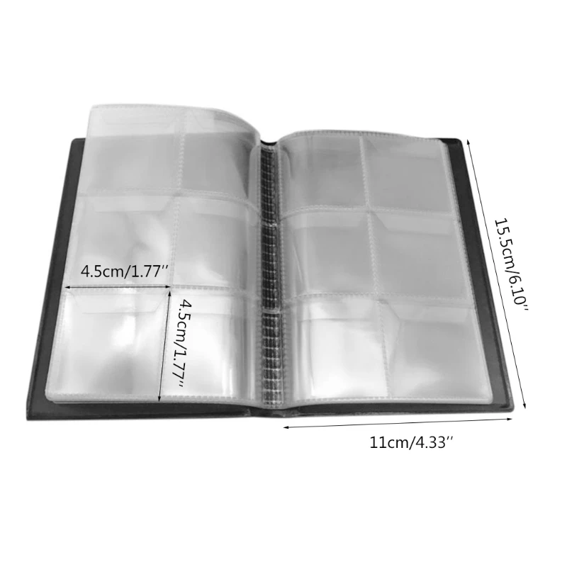 60 Карманы держатели для монет Альбом денег органайзер хранилище сумочка сумка