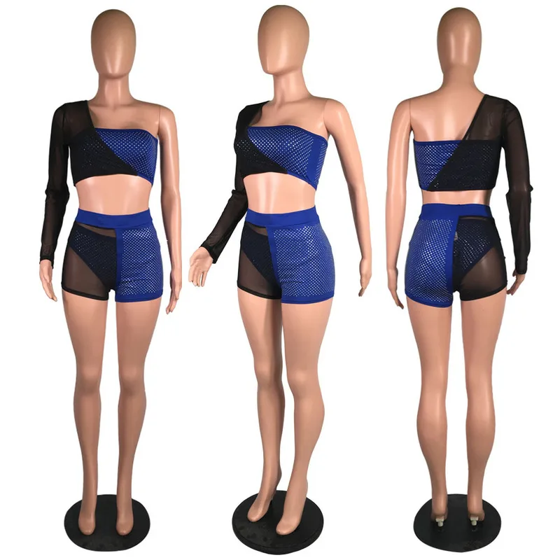 Сексуальные женские комплекты из 3 предметов летняя одежда короткий топ со