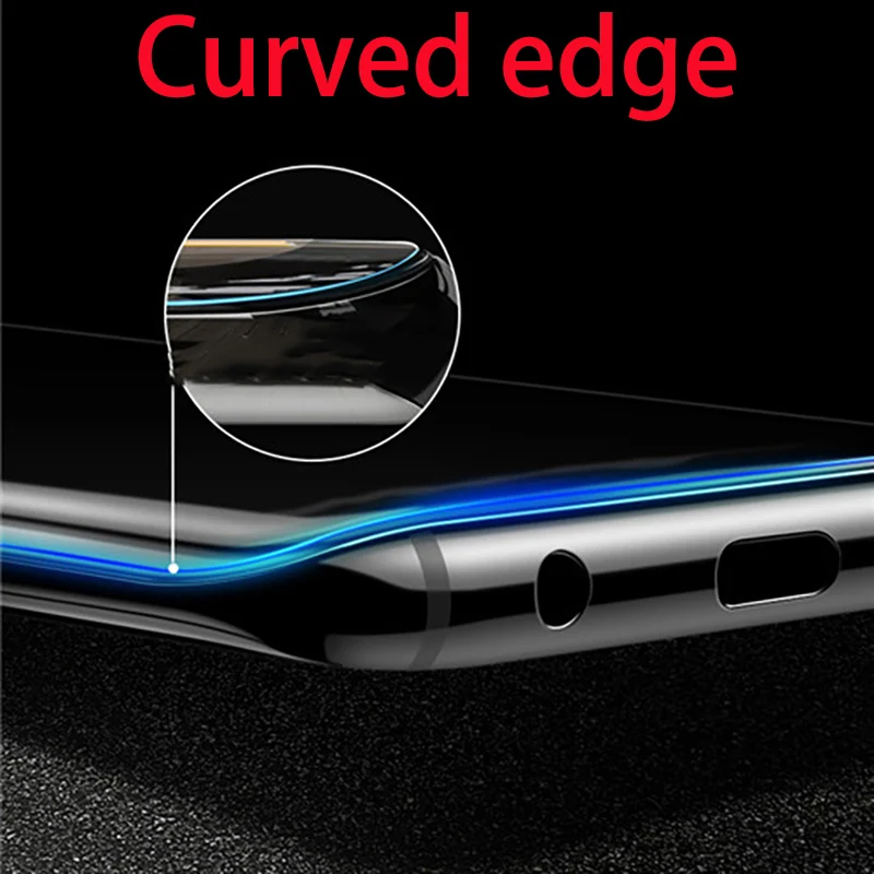 Прозрачный изогнутый УФ жидкий Полный Клей закаленное стекло для LG V30 V40 V50 защита
