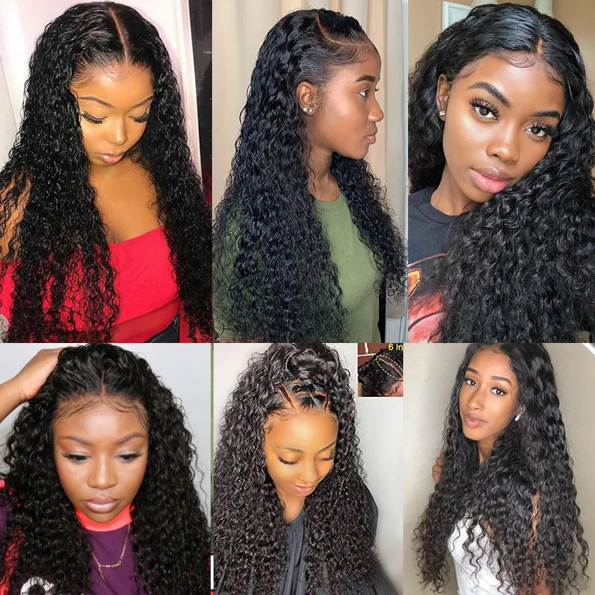 Lace Front Wig 13X4 Deep Wave Lace Front Wig Human Hair Brazilian Deep Curly Lace Front Wig 4x4 Deep Wave Closure Wig PrePlucked