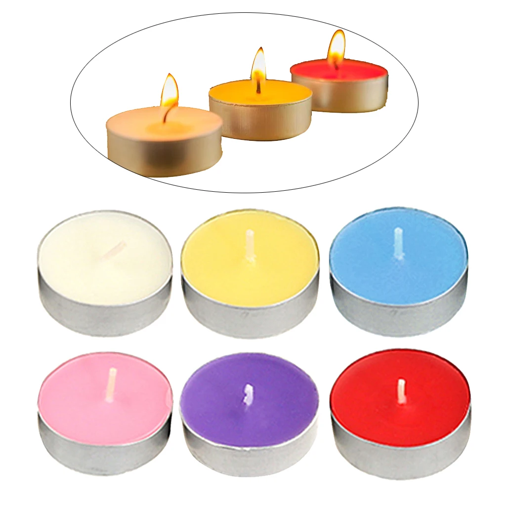 

2 Hours Burn Tealight Tea Light Candles Smokeless Night Lights 10 Counts 3.5cm