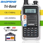 Новая трехдиапазонная рация BaoFeng UV-5R Pro 8 Вт мощная двухсторонняя радиосвязь 200-260 МГц HF FM приемопередатчик UV 5R обновленная CB Любительская рация