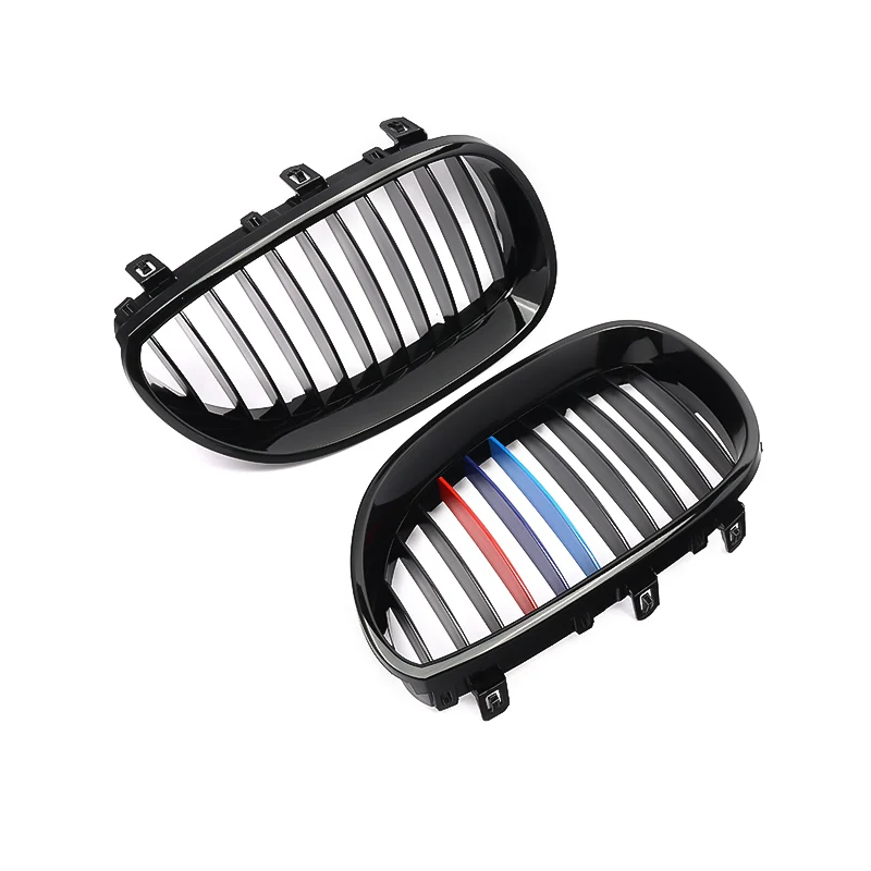 

MagicKit Car Front Sport Grill Kidney Grilles Grill For BMW 5 Series M5 E60/E61 2003 2004 2005 2006 2007 2008 2009 Gloss Black