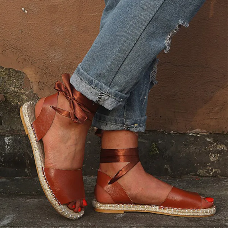 Женские босоножки Новинка сандалии-гладиаторы женская летняя обувь на шнуровке