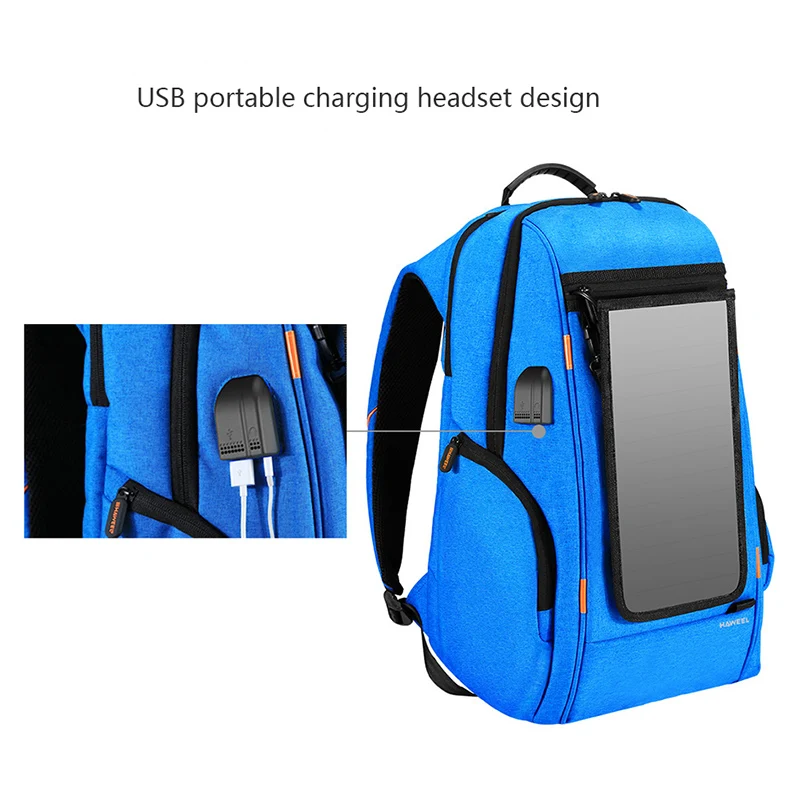 Рюкзак на солнечной батарее рюкзаки для путешествий открытом воздухе USB