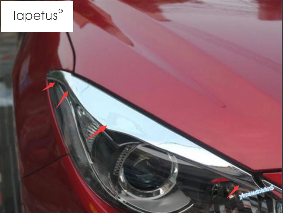 Lapetus Аксессуары для Mazda 3 AXELA хэтчбек седан передние фары лампа век брови полосы крышка комплект отделка