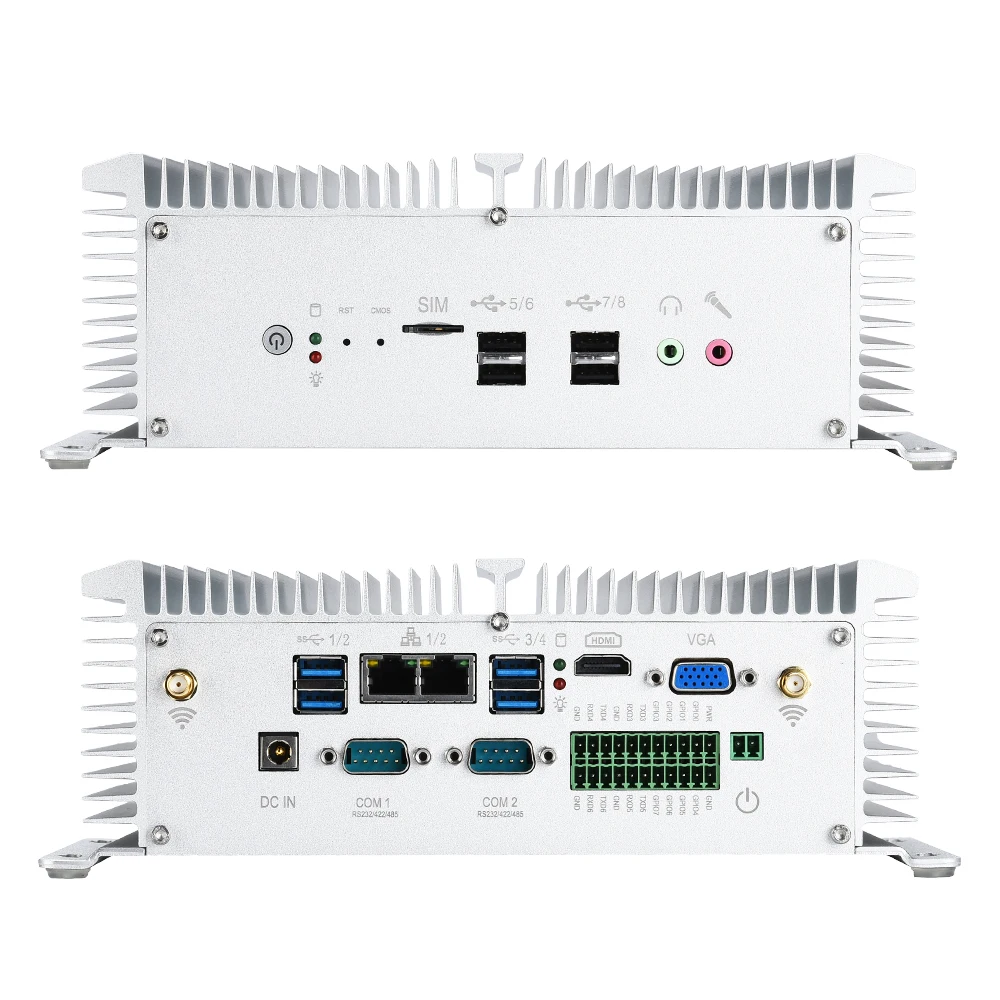 Intel Sky LackR мини ПК Core i5 7200U 8250U i7 7500U ddr3 PCI E WiFi SIM слот RS232 COM 8 GPIO pin HD VGA небольшой