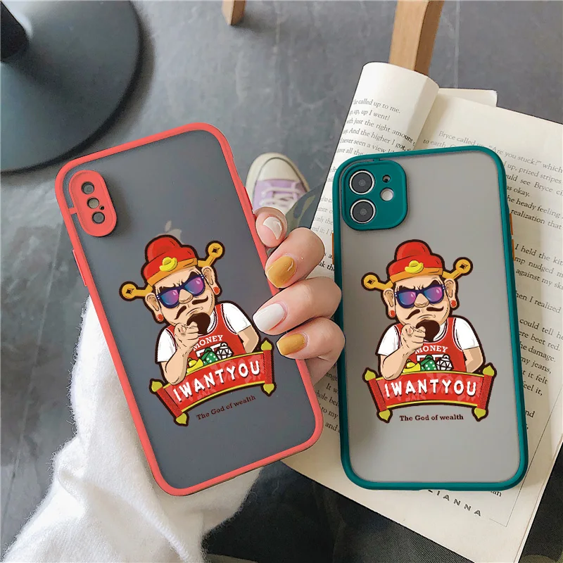 

The God of Wealth Phone Case For iPhone 11 12 Mini Pro Max For iphone X Xs max XR 7 6s 8 Plus SE 2020 Get Rich Hard cover Funda