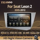 Автомагнитола Tiebro 2DIN Android 10 для Seat Leon 2 MK2 2005-2012 GPS-навигация Авторадио стерео приемник DSP Bluetooth плеер IGO