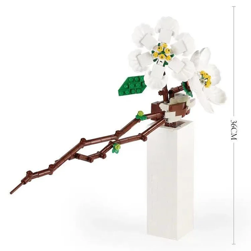 

New 2021 Ideas Series Bouquet Rose Flowers Building Blocks Brocks Gift For Girls Home Furnishings Bricks Assembling DIY Toy