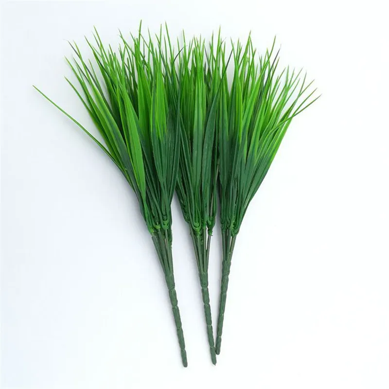 Новинка 2019 7 вилочные искусственные растения с зеленой травой для пластиковых