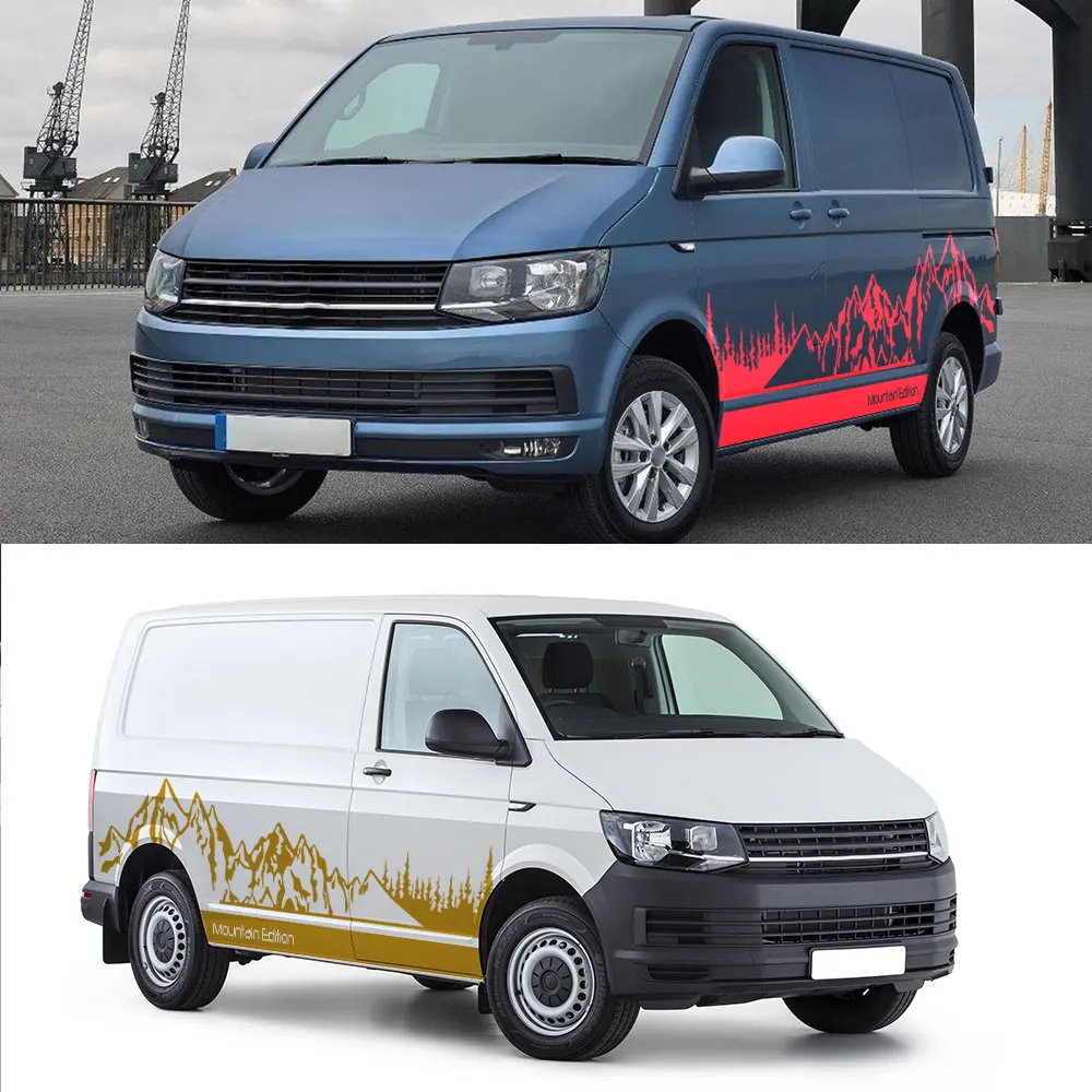 4Pcs/Lot Car Stickers For Volkswagen VW Transporter T4 T5 T6 Multivan Caravelle Camper Van Motorhome DIY Decals Accessories |